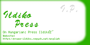 ildiko press business card